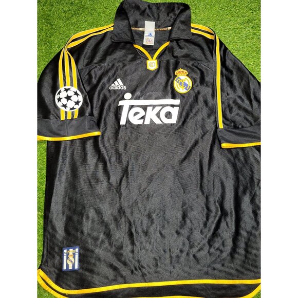 Redondo Real Madrid Black Away UEFA FINAL 1999 2000 Soccer Jersey XL SKU# 627113 - Picture 2 of 10